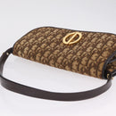 Christian Dior Trotter Canvas Shoulder Bag Beige Gold Auth 214042-7