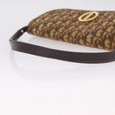 Christian Dior Trotter Canvas Shoulder Bag Beige Gold Auth 214042-8
