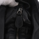 Bottega Veneta INTRECCIATO Shoulder Bag Leather Black 145552 Auth 214044V-10
