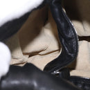Bottega Veneta INTRECCIATO Shoulder Bag Leather Black 145552 Auth 214044V-22