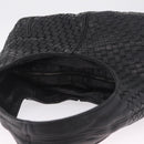 Bottega Veneta INTRECCIATO Shoulder Bag Leather Black 145552 Auth 214044V-6