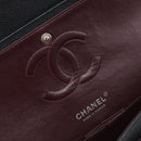 CHANEL Matelasse 25 Chain Bag Caviar Skin Black Silver CC Auth 214045SAM-21