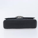 CHANEL Matelasse 25 Chain Bag Caviar Skin Black Silver CC Auth 214045SAM-9