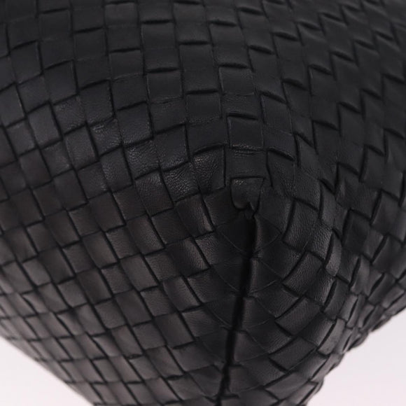Bottega Veneta INTRECCIATO Garda Tote Bag Leather Black 179320 Auth 214046V