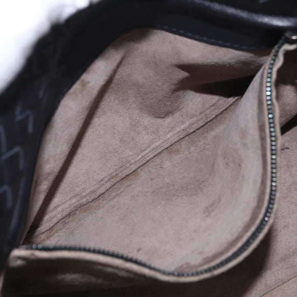 Bottega Veneta INTRECCIATO Garda Tote Bag Leather Black 179320 Auth 214046V
