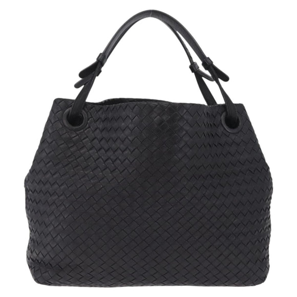 Bottega Veneta INTRECCIATO Garda Tote Bag Leather Black 179320 Auth 214046V