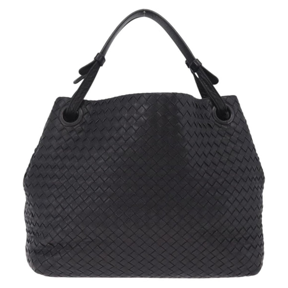 Bottega Veneta INTRECCIATO Garda Tote Bag Leather Black 179320 Auth 214046V
