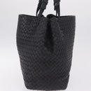 Bottega Veneta INTRECCIATO Garda Tote Bag Leather Black 179320 Auth 214046V-4