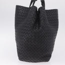 Bottega Veneta INTRECCIATO Garda Tote Bag Leather Black 179320 Auth 214046V-5