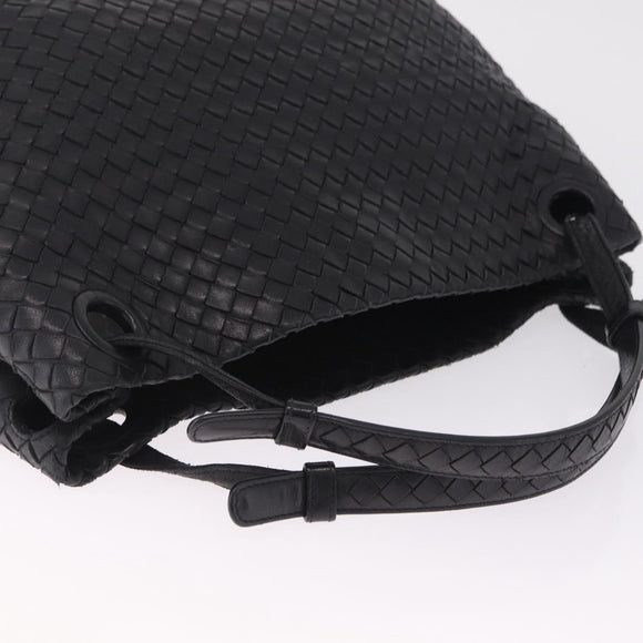 Bottega Veneta INTRECCIATO Garda Tote Bag Leather Black 179320 Auth 214046V