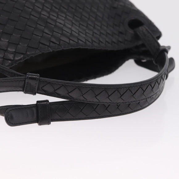 Bottega Veneta INTRECCIATO Garda Tote Bag Leather Black 179320 Auth 214046V