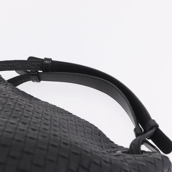 Bottega Veneta INTRECCIATO Garda Tote Bag Leather Black 179320 Auth 214046V
