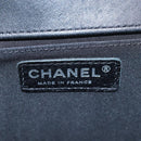 CHANEL Boy Chanel Chain Shoulder Bag Lamb Skin Black Silver CC Auth 214047SAM-19