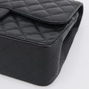 CHANEL Big Matelasse30 Chain Bag Caviar Skin Black Gold CC Auth 214053SAM-10