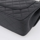 CHANEL Big Matelasse30 Chain Bag Caviar Skin Black Gold CC Auth 214053SAM-12