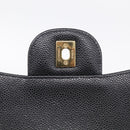 CHANEL Big Matelasse30 Chain Bag Caviar Skin Black Gold CC Auth 214053SAM-15