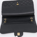 CHANEL Big Matelasse30 Chain Bag Caviar Skin Black Gold CC Auth 214053SAM-17