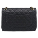CHANEL Big Matelasse30 Chain Bag Caviar Skin Black Gold CC Auth 214053SAM-3