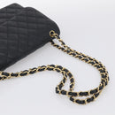 CHANEL Big Matelasse30 Chain Bag Caviar Skin Black Gold CC Auth 214053SAM-7