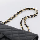 CHANEL Big Matelasse30 Chain Bag Caviar Skin Black Gold CC Auth 214053SAM-8