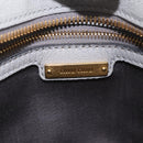 Miu Miu Madras Hand Bag Leather 2way Gray Gold Auth 214055V-21