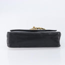 CHANEL Chain Shoulder Bag Lamb Skin Black Gold CC Auth 214056V-10