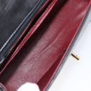 CHANEL Chain Shoulder Bag Lamb Skin Black Gold CC Auth 214056V-21