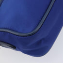PRADA Shoulder Bag Nylon Blue Gold Auth 214058A-13