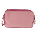 Miu Miu Madras Shoulder Bag Leather Pink Gold Auth 214059A-2