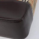 BURBERRY Nova Check Tote Bag Canvas Beige Gold Auth 214063V-10