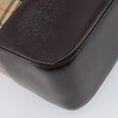 BURBERRY Nova Check Tote Bag Canvas Beige Gold Auth 214063V-13