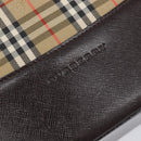 BURBERRY Nova Check Tote Bag Canvas Beige Gold Auth 214063V-16