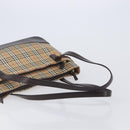 BURBERRY Nova Check Tote Bag Canvas Beige Gold Auth 214063V-7