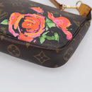 LOUIS VUITTON Monogram Rose Pochette Accessoires Pouch M48615 LV Auth 214072V-10