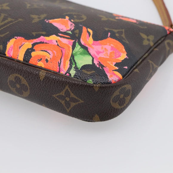 LOUIS VUITTON Monogram Rose Pochette Accessoires Pouch M48615 LV Auth 214072V