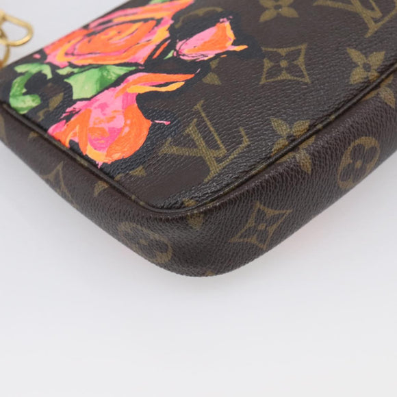 LOUIS VUITTON Monogram Rose Pochette Accessoires Pouch M48615 LV Auth 214072V