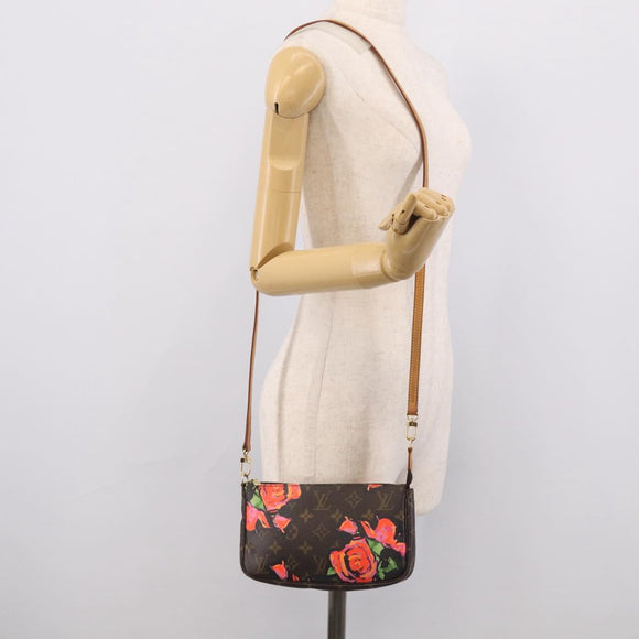 LOUIS VUITTON Monogram Rose Pochette Accessoires Pouch M48615 LV Auth 214072V