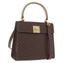 CELINE Macadam Hand Bag PVC 2way Brown Gold Auth 214088V-1