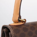 CELINE Macadam Hand Bag PVC 2way Brown Gold Auth 214088V-17