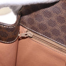 CELINE Macadam Hand Bag PVC 2way Brown Gold Auth 214088V-24