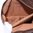 CELINE Macadam Hand Bag PVC 2way Brown Gold Auth 214088V-25