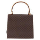 CELINE Macadam Hand Bag PVC 2way Brown Gold Auth 214088V-3
