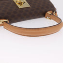 CELINE Macadam Hand Bag PVC 2way Brown Gold Auth 214088V-7