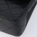 CHANEL Matelasse23 Chain Shoulder Bag Lamb Skin Black Gold CC Auth 214092SAM-10