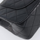 CHANEL Matelasse23 Chain Shoulder Bag Lamb Skin Black Gold CC Auth 214092SAM-13