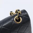 CHANEL Matelasse23 Chain Shoulder Bag Lamb Skin Black Gold CC Auth 214092SAM-15