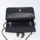 CHANEL Matelasse23 Chain Shoulder Bag Lamb Skin Black Gold CC Auth 214092SAM-16
