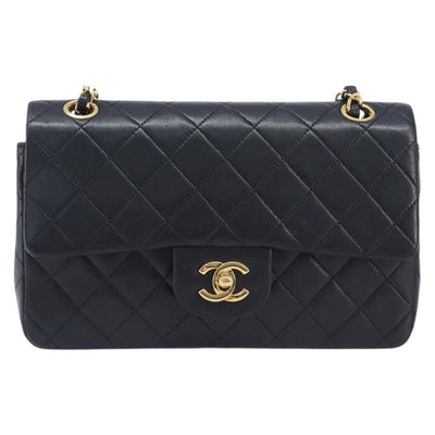 CHANEL Matelasse23 Chain Shoulder Bag Lamb Skin Black Gold CC Auth 214092SAM - 0
