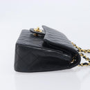 CHANEL Matelasse23 Chain Shoulder Bag Lamb Skin Black Gold CC Auth 214092SAM-4
