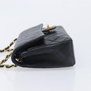 CHANEL Matelasse23 Chain Shoulder Bag Lamb Skin Black Gold CC Auth 214092SAM-5